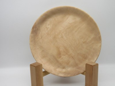 木の食器 皿 直径約23cm 高さ約2.8cm 材質キンモクセイ