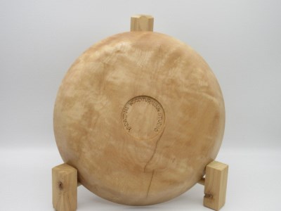 木の食器 皿 直径約23cm 高さ約2.8cm 材質キンモクセイ