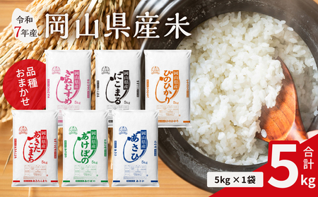 【令和7年産米】岡山県産米 5kg 　（5kg × 1袋）（令和7年11月上旬以降発送！）