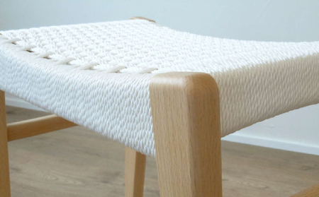 Sii stool　-ペーパーコードのスツール-【ホワイト】