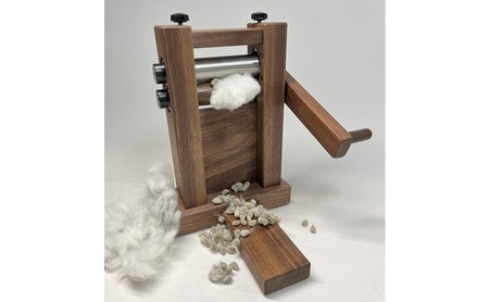 ミドルサイズ 綿繰り機 1台 bolly木工房 木材 工芸品 綿繰り