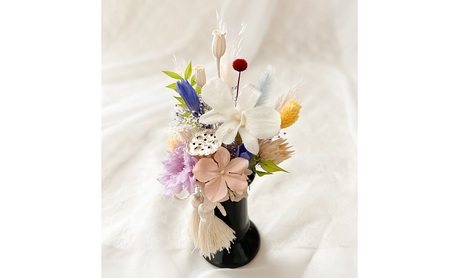 プリザーブドフラワーの仏花 リンドウの花(2個1対) フラワー プリザーブドフラワー 花 仏花 リンドウ 仏壇用 お仏壇 お供え 岡山 赤磐市