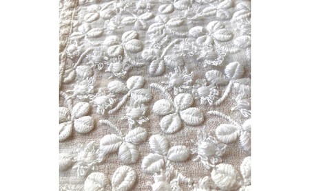 白いタオルレースハンカチ２枚組 民芸品 工芸品 小物 雑貨 ファッション 刺繍 