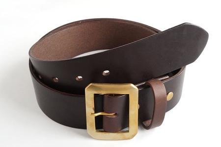 E STREET LEATHER ホーウィン・クロムエクセル 4cm幅 レザーベルト ブラウン(38インチ 96.5cm) 【star007-5-01】