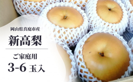 【2026年先行予約】新高梨 ご家庭用 3-6玉 (岡山県産)【KF-C020-01】