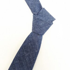 岡山産デニムネクタイ【DeniMUSASHI】ハンガーパッケージ付・インディゴ_装飾品・工芸品 ネクタイ・ベルト 服飾小物 _【1456890】