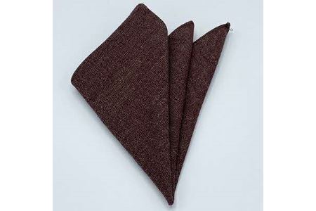 クラバットユキジ製 デニムポケットチーフ(ショコラブラウン)_装飾品・工芸品 服飾小物 _【1084653】