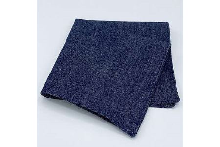 クラバットユキジ製 デニムポケットチーフ(インディゴ)_装飾品・工芸品 服飾小物 _【1084658】