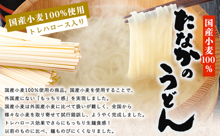 たなかのうどん国産小麦100％ 1.6kg(200g×8束) タナカ製?所 岡山県浅口市 岡山県 浅口市《30日以内に出荷予定(土日祝除く)》小麦粉（国産）食塩/トレハロース うどん 麺 送料無料