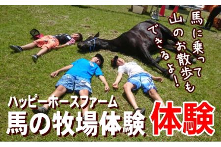 ZZ-7　馬の牧場体験&馬に乗って山をお散歩30分コースチケット