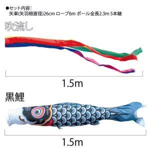 MM-1　1.5ｍ友禅鯉ファミリーセット