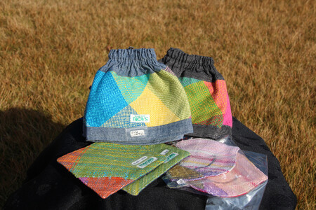 さをり織り（アームカバー、コースターセット）