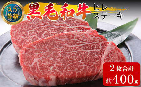 黒毛和牛ヒレステーキ 約400g（約200g×2枚）岡山県産（ハックルベリーフィン）