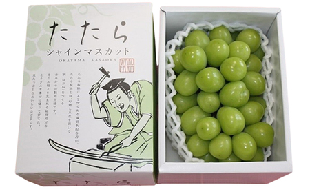 【2026年先行予約】 ぶどう 岡山県産 たたらみねらる シャインマスカット 1房(約550g) 《2026年8月下旬-10月下旬頃出荷》 葡萄 ブドウ フルーツ 果物 スイーツ 数量限定 期間限定 岡山 里庄町 