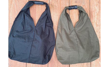 『素材を楽しむ』エコバッグ (オリーブグリーン) ファッション カバン 雑貨 日用品