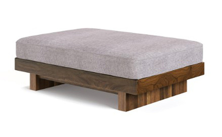 デニッシュ オットマン 9060 H340 WN FLORUS シルバー 家具 インテリア ウォールナット 送料無料  ノーマル