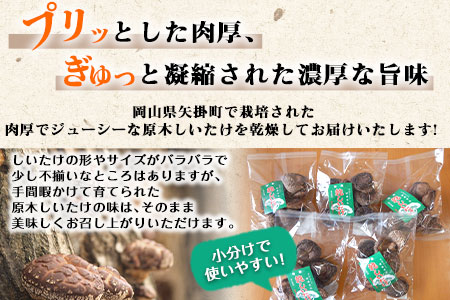 やかげの「原木乾燥しいたけ」 不揃い 備中南森林組合 岡山県矢掛産《60日以内に出荷予定(土日祝除く)》
