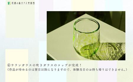 ウランガラスの吹きガラス体験【1名様】【028-a014】