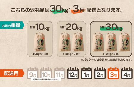 【先行予約】令和7年産 鏡野町産 きぬむすめ 精米30kg（10kg×3袋）［2026年3月発送］【035-a006-03】