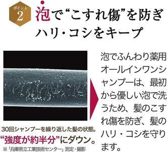 泡でふんわり薬用オールインワンシャンプー 450mL 【006-a130】