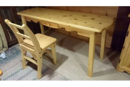 職人さんの手作り家具 ワークデスク ＆ チェアー セット _S39