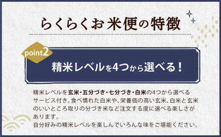 【定期便6回分】らくらくお米便 30kgコース 利用権 5kg×6回 お米 ひのひかり 