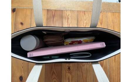 【AKIRAオリジナル】【マツコの知らない世界 で紹介されました！】大きなトートバッグ レディスショルダータイプ ストライプ×薄茶デニム A4対応 大きい 大容量 軽量 軽い 横型 日本製 キャンバス 肩掛け 通勤 通学 上質 カジュアル オシャレ シンプル レディース カバン 鞄 バック