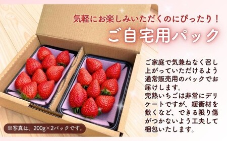 西粟倉村 完熟いちご 自宅用 400g(200g×2)【配送不可地域:北海道・沖縄・離島】 M-FI-A16A