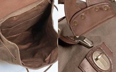 シカ革リュックサック （鹿革+帆布） Z-UY-A06A