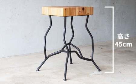 杉エンドグレインのスツール（Novo）45cm　（Feuerwork） E-mp-A19A