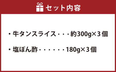 牛たんしゃぶしゃぶセット 約900g（ゆず塩ぽん酢付き）牛たん 牛タン 牛肉 しゃぶしゃぶ 鍋 冷凍 岡山県