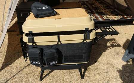 FOLDING TABLE トランクカーゴ用 ジャケット ／ ボックスジャケット 黒 ブラック ポリエステル アイテム収納 小物収納 外付け