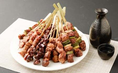 《3ヶ月定期便》 『京鴨』串6種バーベキューセット(約1.1kg) / むね串 むねネギ串 もも串 ももネギ串 砂ずり串 ササミ串