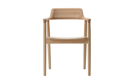 HIROSHIMAアームチェア（板座）アンスチームドビーチ[2955-31]