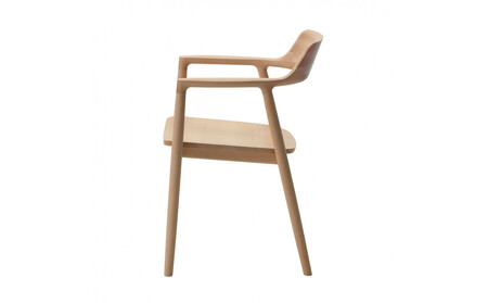 HIROSHIMAアームチェア（板座）アンスチームドビーチ[2955-31]