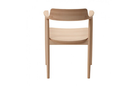 HIROSHIMAアームチェア（板座）アンスチームドビーチ[2955-31]