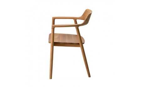 HIROSHIMAアームチェア（板座）ホワイトオーク・ナチュラルクリア[2975-21]