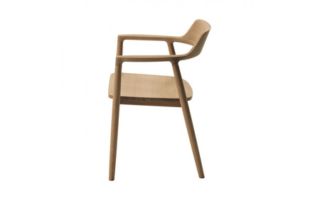 HIROSHIMAアームチェア（板座）ホワイトオーク・ナチュラルホワイト[2975-31]