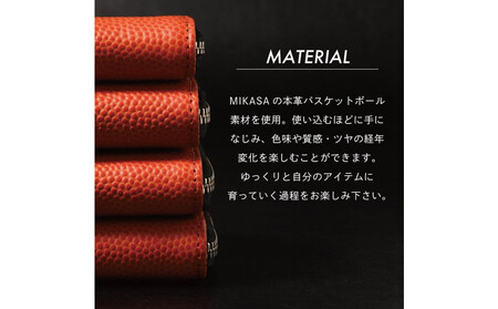 \年内発送/ミニマム財布(ラウンド)本革バスケ/オレンジ ML074