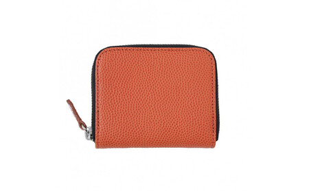 \年内発送/ミニマム財布(ラウンド)本革バスケ/オレンジ ML074