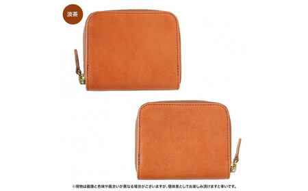 \年内発送/ミニマム財布栃木レザーWコガシ/淡茶 L008