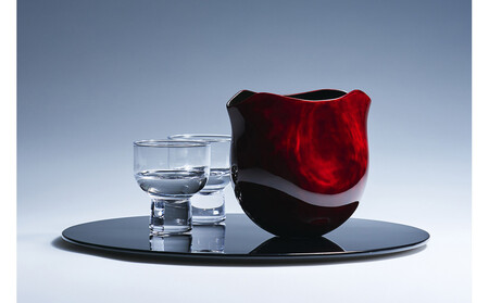 両口酒器「えくぼ」(赤)