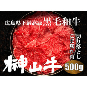 【訳あり】希少黒毛和牛「榊山牛」こま切れ肉500g（250g×２）すき焼き しゃぶしゃぶ 肉じゃが 黒毛和牛 グルメ  おすすめ