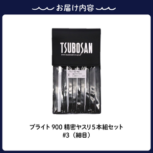 ツボサン ブライト900 精密ヤスリ5本組セット#3(#6よりも荒い) ku140-006-r