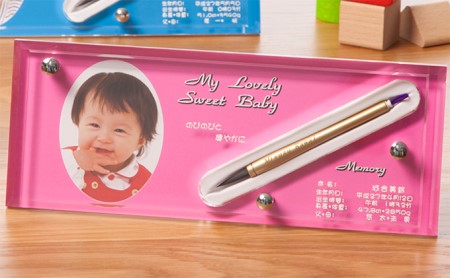 赤ちゃんの筆クリスタルメモリー1本分 お仕立て券(ピンク)