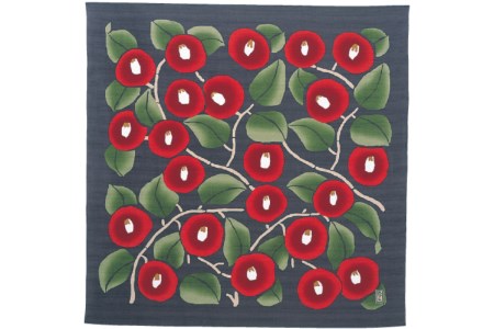 ウオーク社 ふろしきハンド夢二セット（椿/グレー）（ハンドル色：アカ