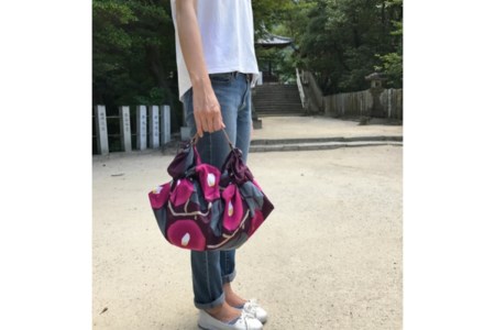 ウオーク社 ふろしきハンド夢二セット(椿/ホワイトグレー)(ハンドル色:コゲチャ)風呂敷 ふろしきバッグ バッグ ハンドル 持ち手 取っ手 竹久夢二 つばき ツバキ おしゃれ 可愛い かわいい ギフト プレゼント 送料無料 広島県 呉市 ku079-019-r