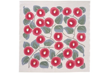 ウオーク社 ふろしきハンド夢二セット(椿/ホワイトグレー)(ハンドル色:コゲチャ)風呂敷 ふろしきバッグ バッグ ハンドル 持ち手 取っ手 竹久夢二 つばき ツバキ おしゃれ 可愛い かわいい ギフト プレゼント 送料無料 広島県 呉市 ku079-019-r