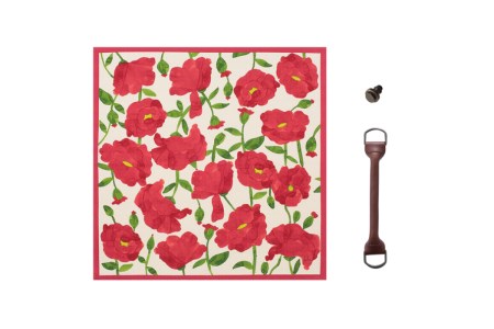 ウオーク社 ふろしきハンドセット（ブリアンテス/レッド）風呂敷 ふろしきバッグ バッグ ハンドル 持ち手 取っ手 シビラ おしゃれ 可愛い かわいい ギフト プレゼント 送料無料 広島県 呉市 ku079-033-r