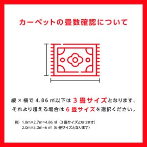 クリーニングパンダ】カーペット・絨毯・ラグ 3畳サイズまで 1枚パック